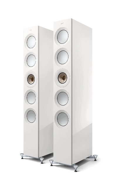 A picture containing electronics, white, loudspeaker Description automatically generated