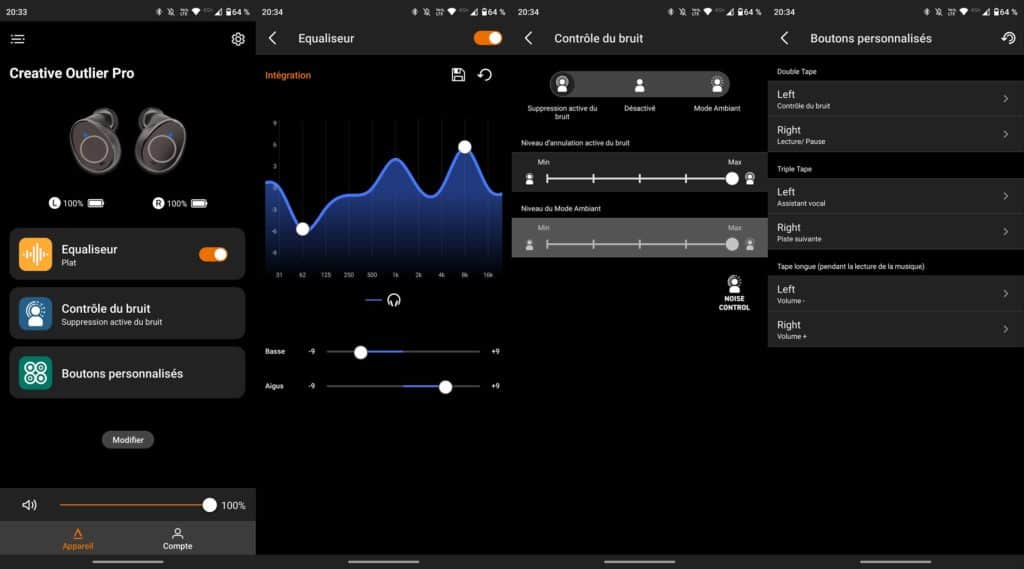 L'app des Creative Outlier Pro