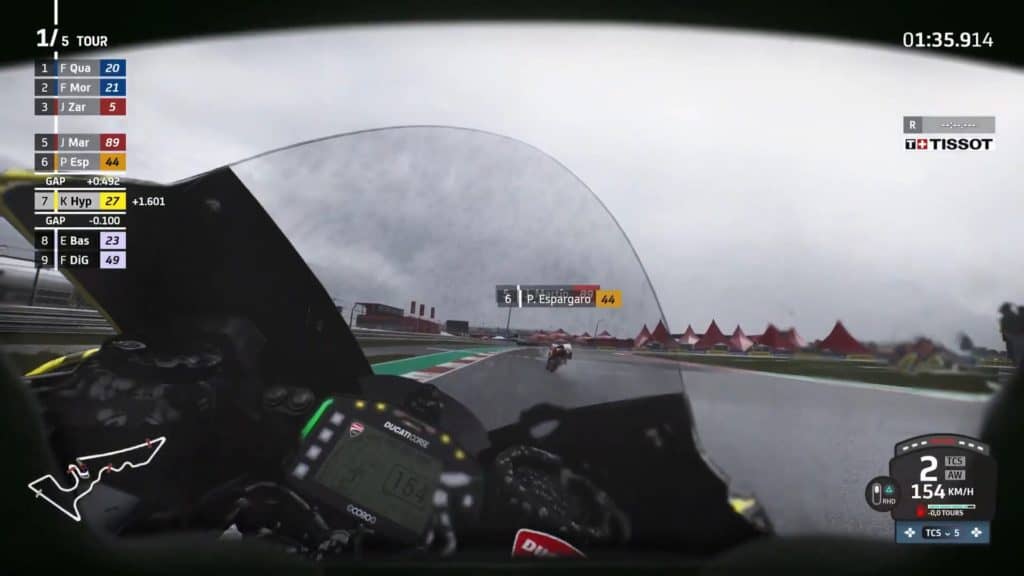 vue premiere personne de motogp 22