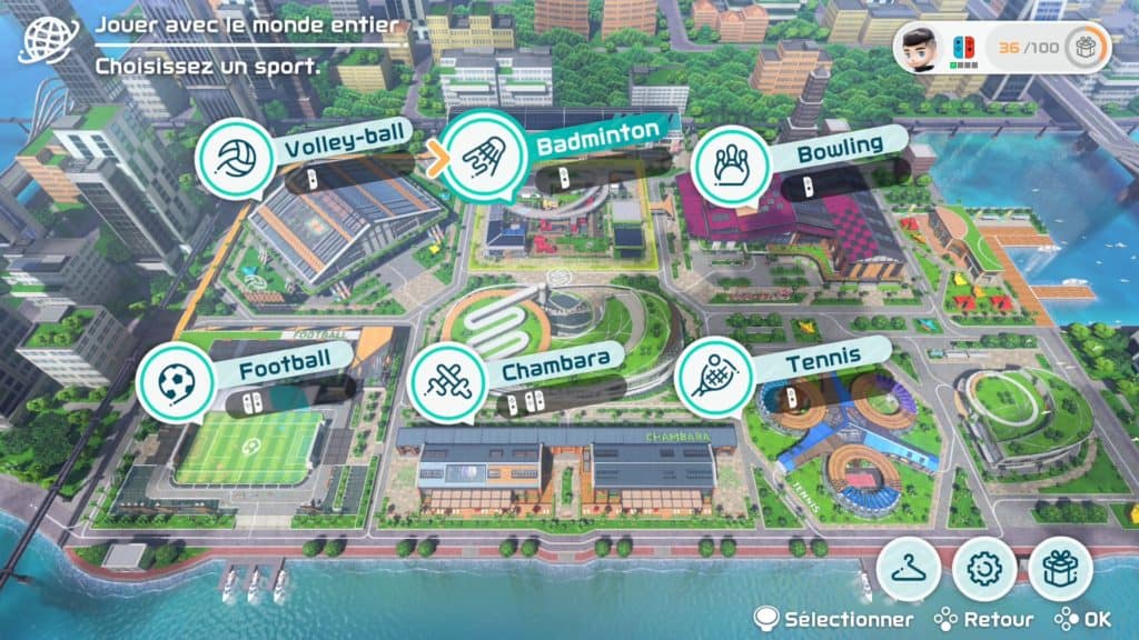 nintendo switch sports menu