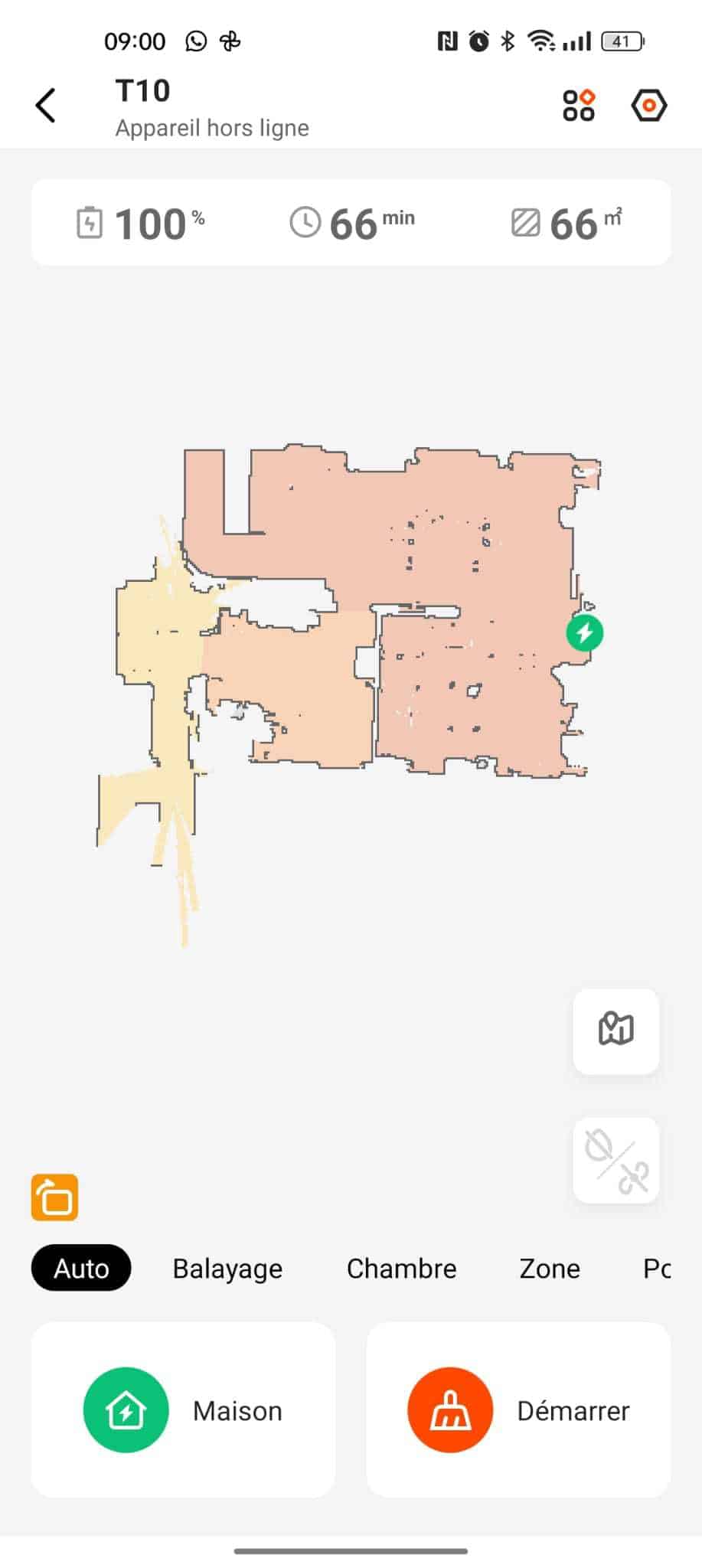 Voici l'analyse au télémètre laser de mon rez de chaussée