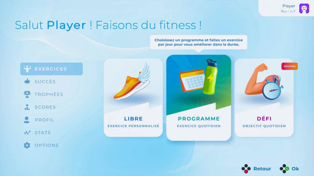lets get fit modes de jeu
