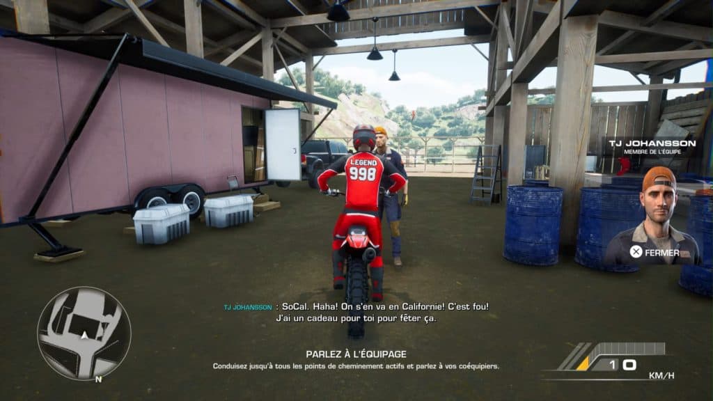 open world discussion avec le mécano