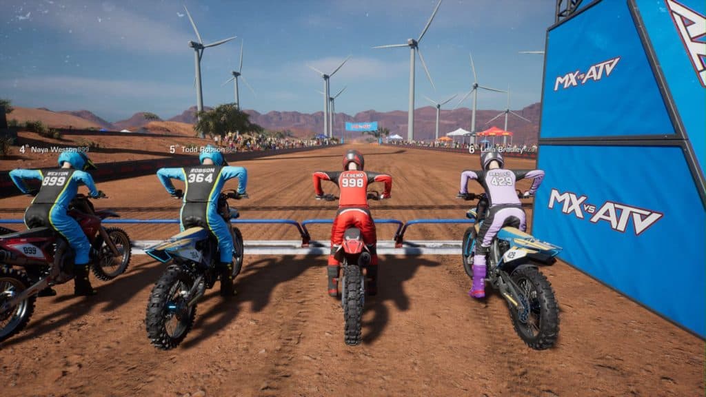 MX vs ATV ligne de départ