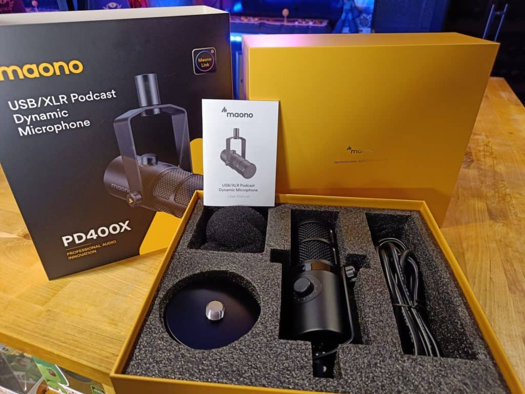 maono pd400x contenu boite