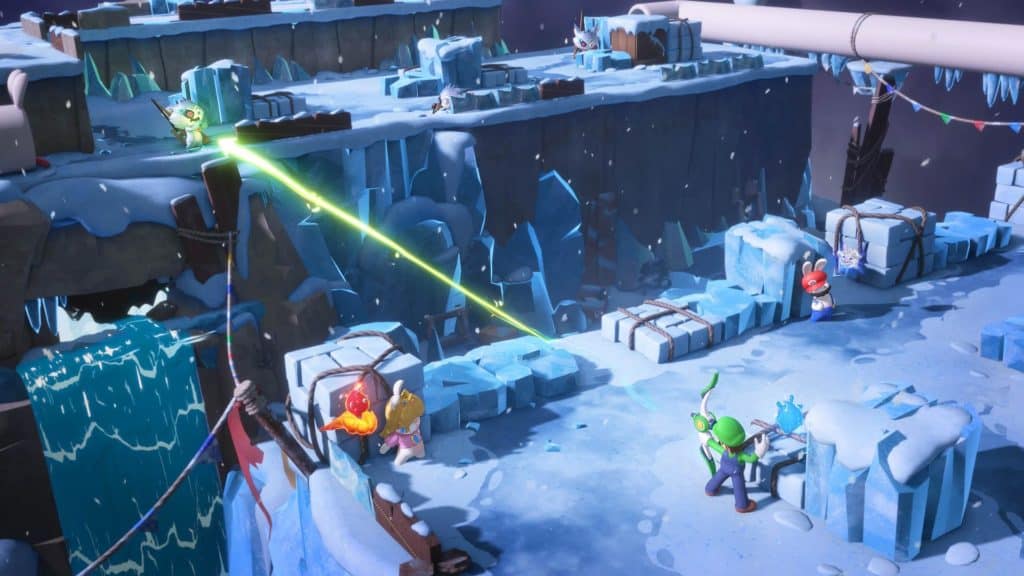 Des images du gameplay de Mario + Lapins Crétins Sparks of Hope