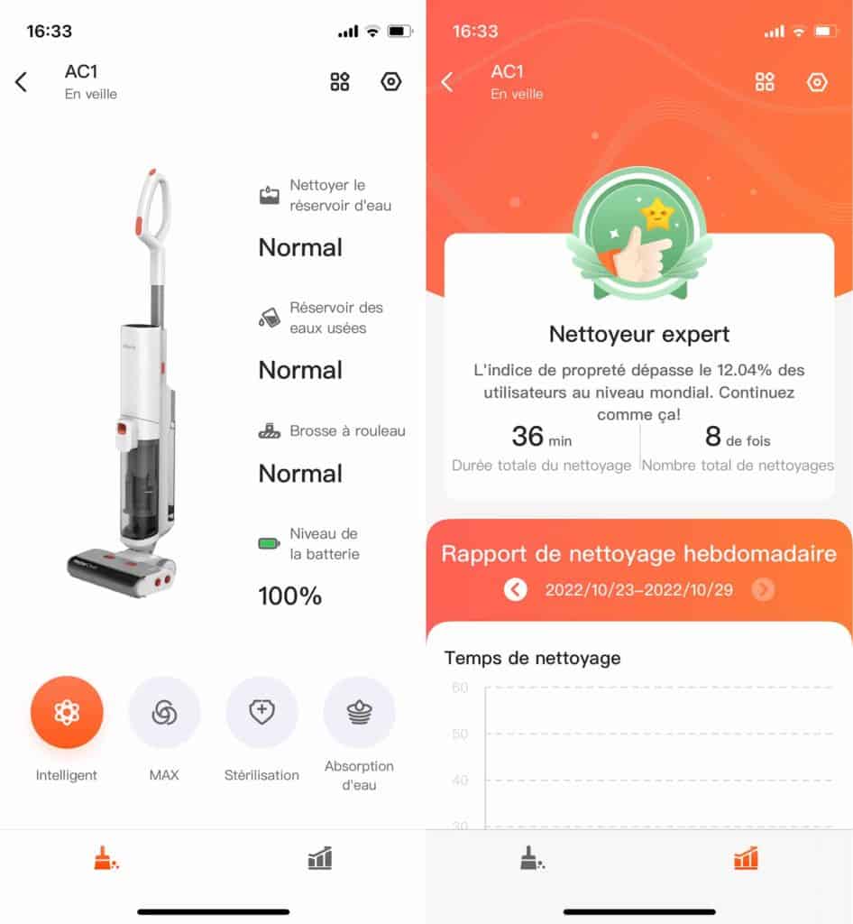 L'app de l'Ultenic AC1