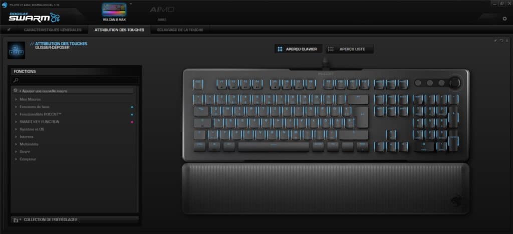 Gérer les fonctions des touches jusque dans les moindres détails