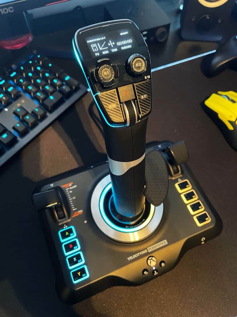 Le Turtle Beach VelocityOne Flightstick vu de haut