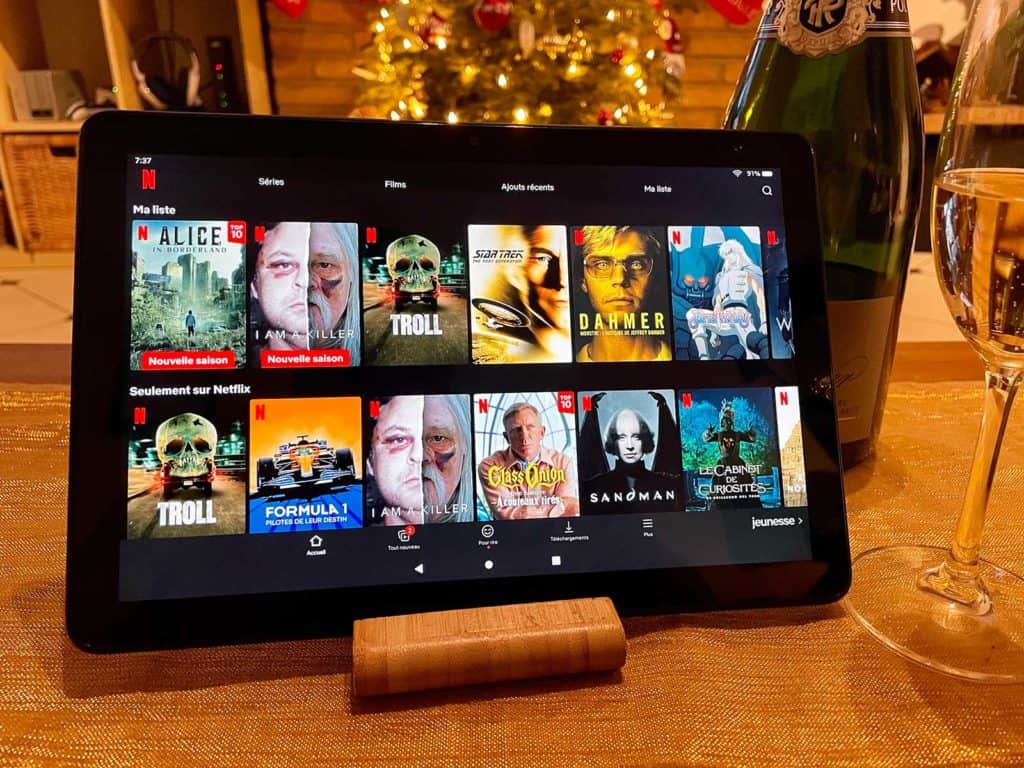 L'application Netflix sur la tablette Amazon Fire HD 10