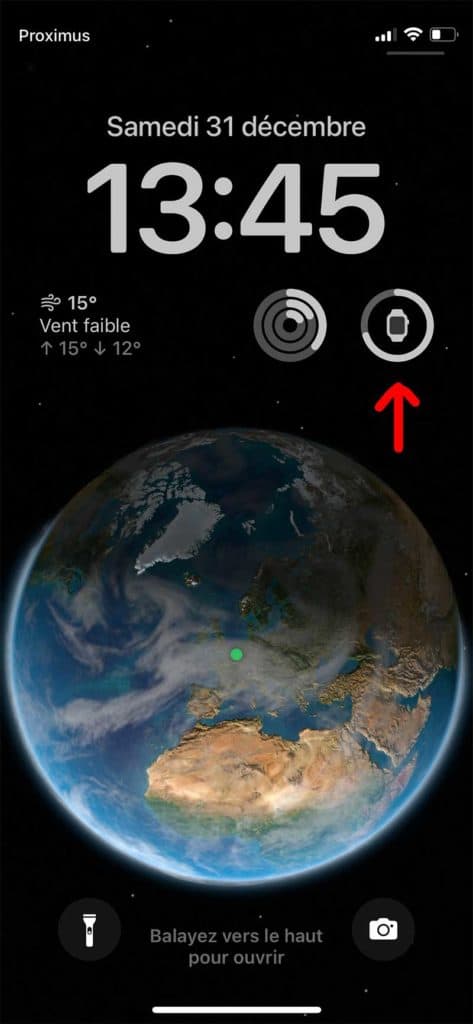 L'écran d'accueil de l'iPhone