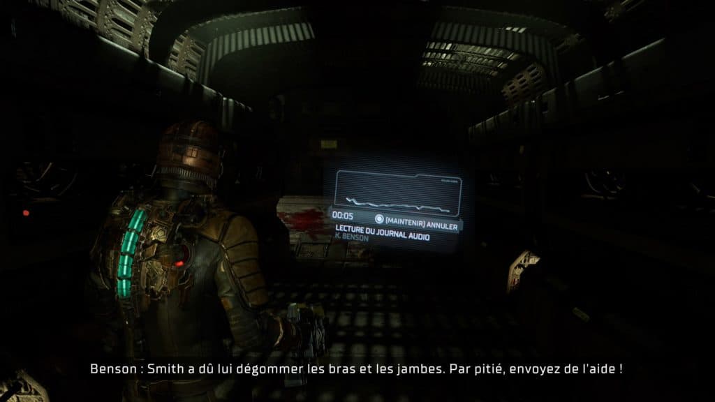 dead space message journal audio