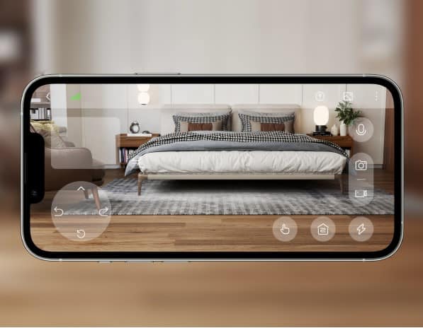 Vidéo surveillance à distance via l'application