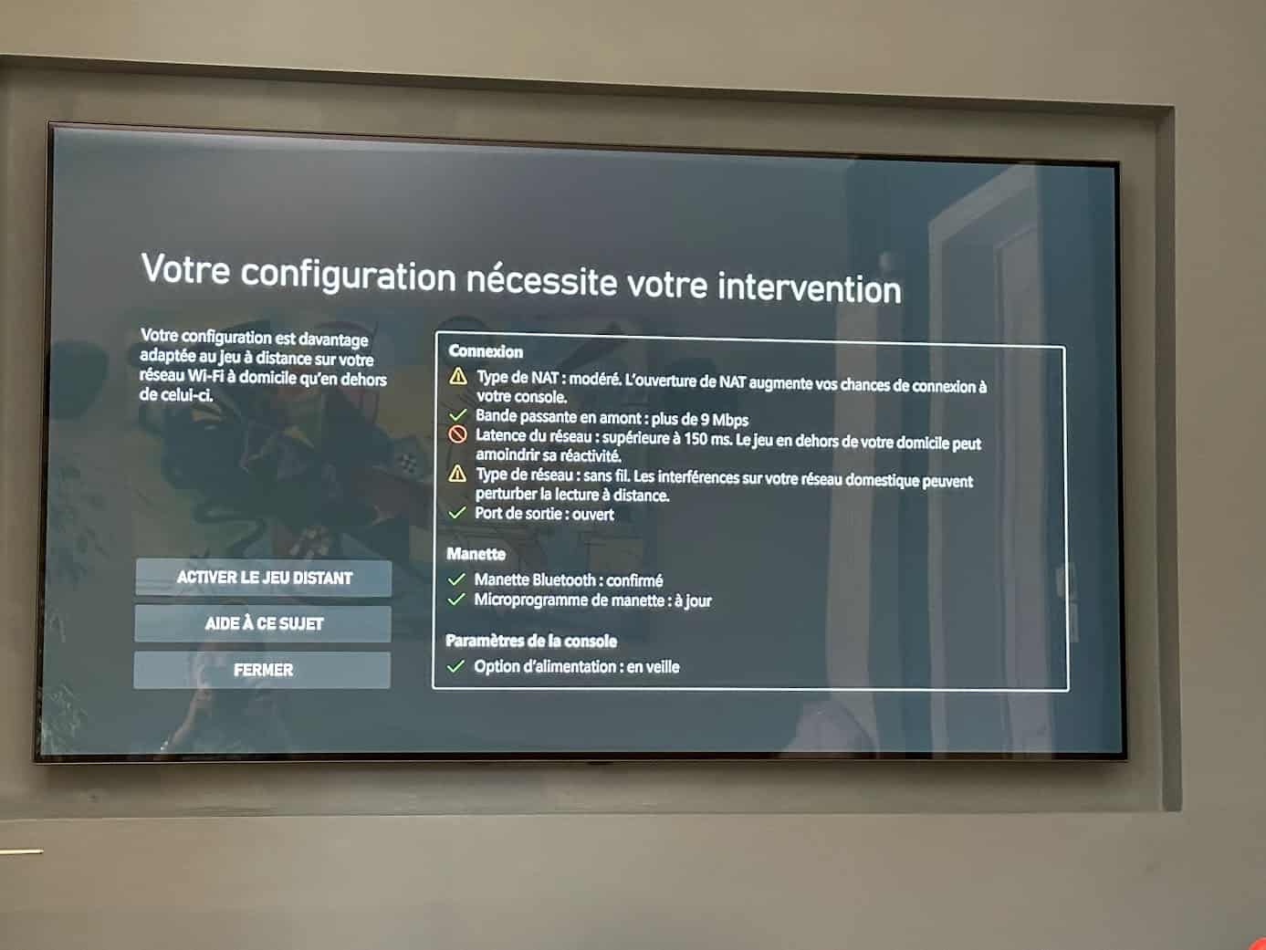 Avant la mise en place du dispositif : NAT Modéré