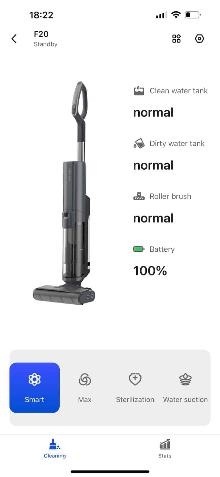 Proscenic F20 : l'application est bien faite