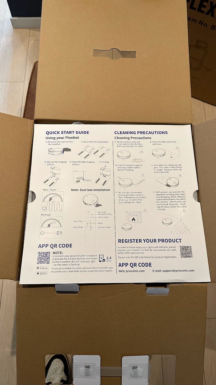 Le guide de démarrage rapide est en anglais, mais facile à comprendre