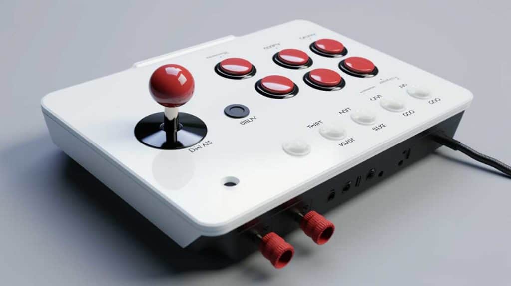 Gros plan sur un stick arcade