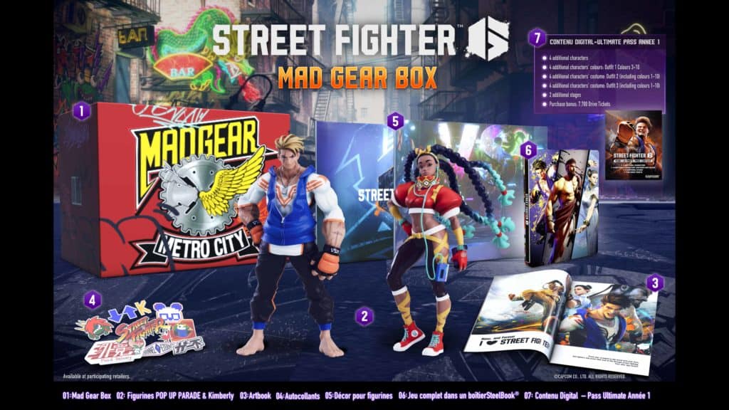 Contendu du coffret collector Madgear Street Fighter 6