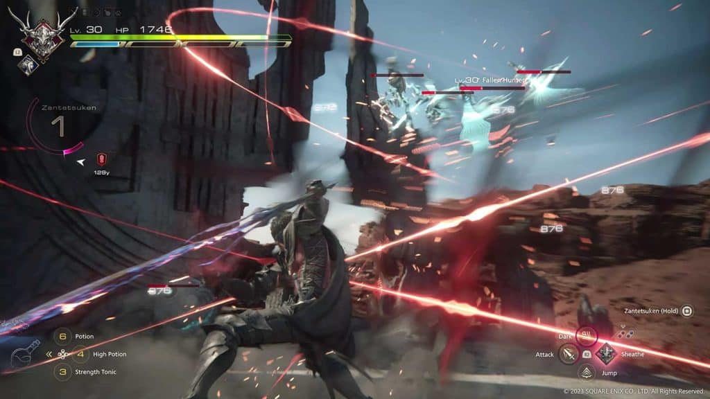 Des images du gameplay de FInal Fantasy 16