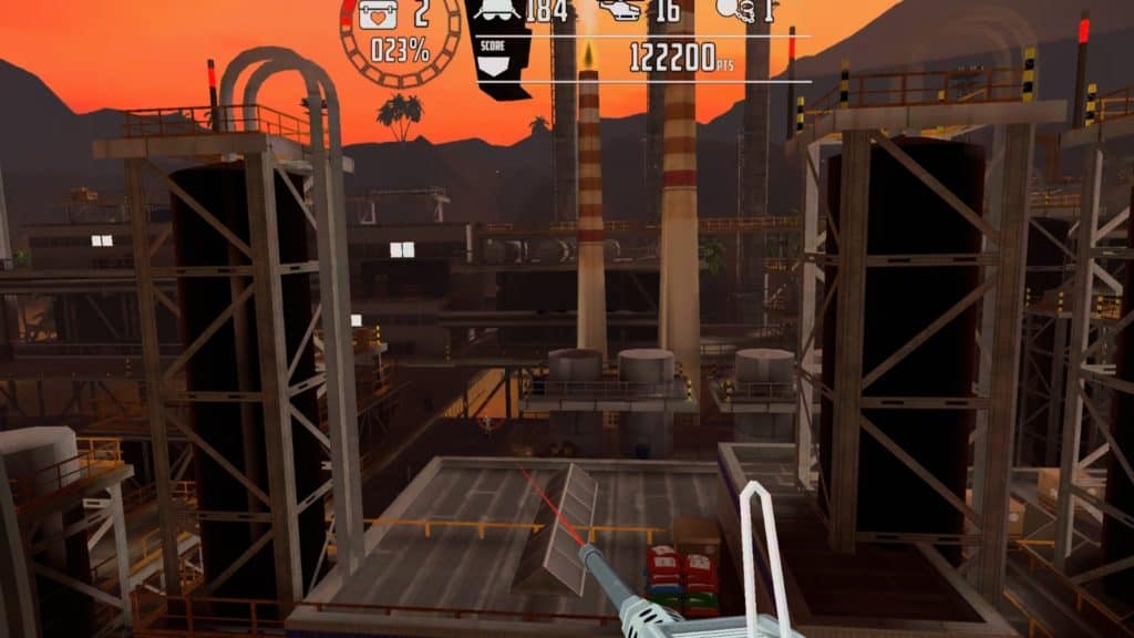 Operation Wolf stage 4 avec coucher de soleil