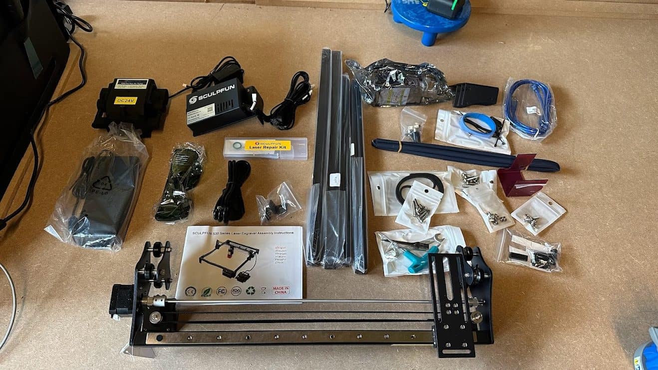 Sculpfun S30 Max : voici le tout avant l'installation