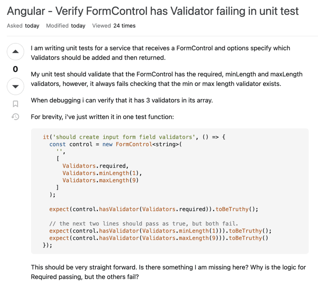 Une capture d'écran de Stack Overflow