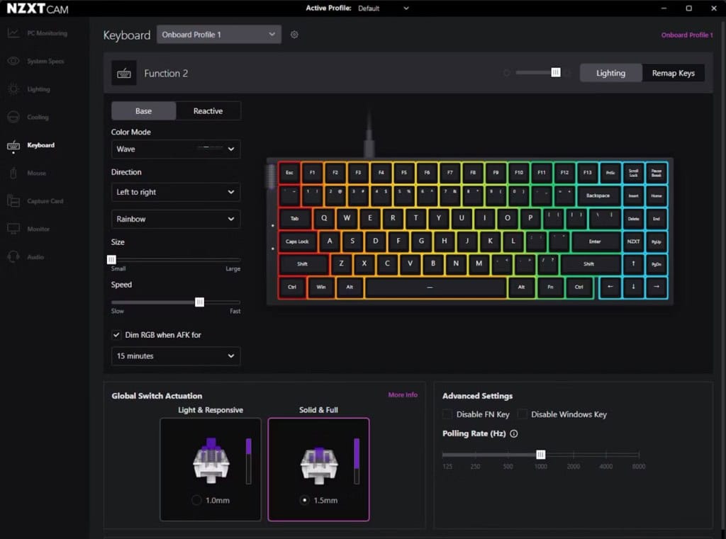 Capture d'écran du logiciel CAM