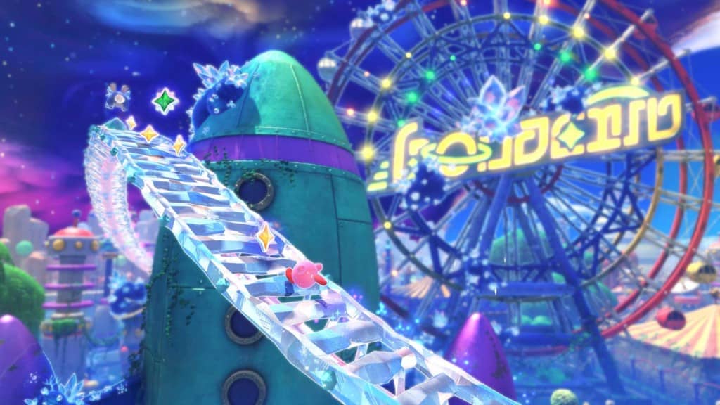 Des images du gameplay de Kirby et le monde oublié Nintendo Switch 2 Edition