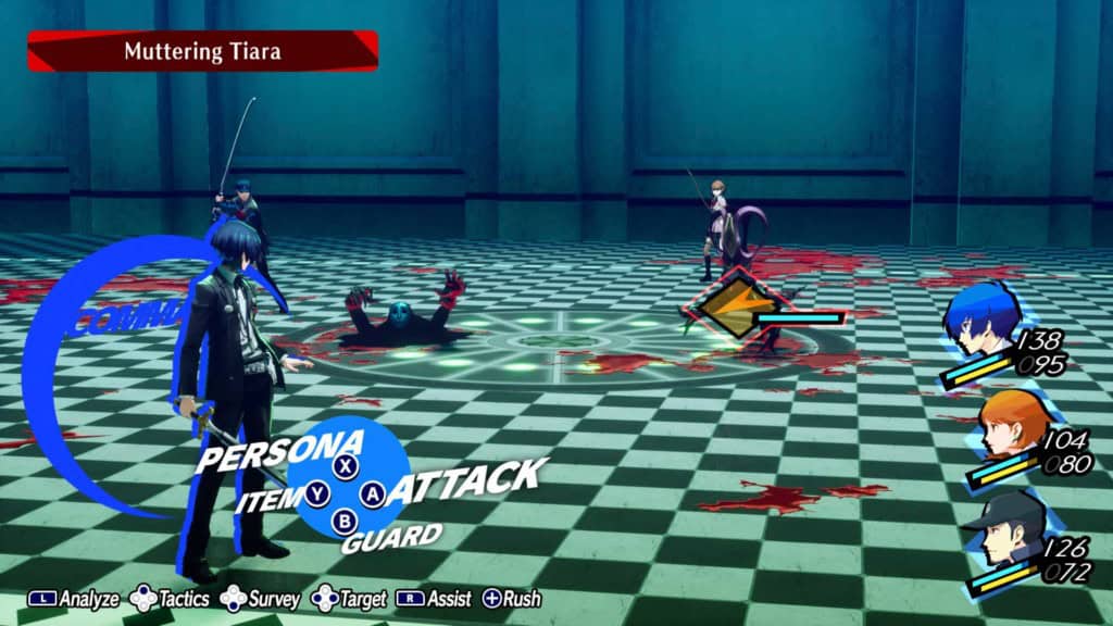 Une capture d'écran de Persona 3 Reload