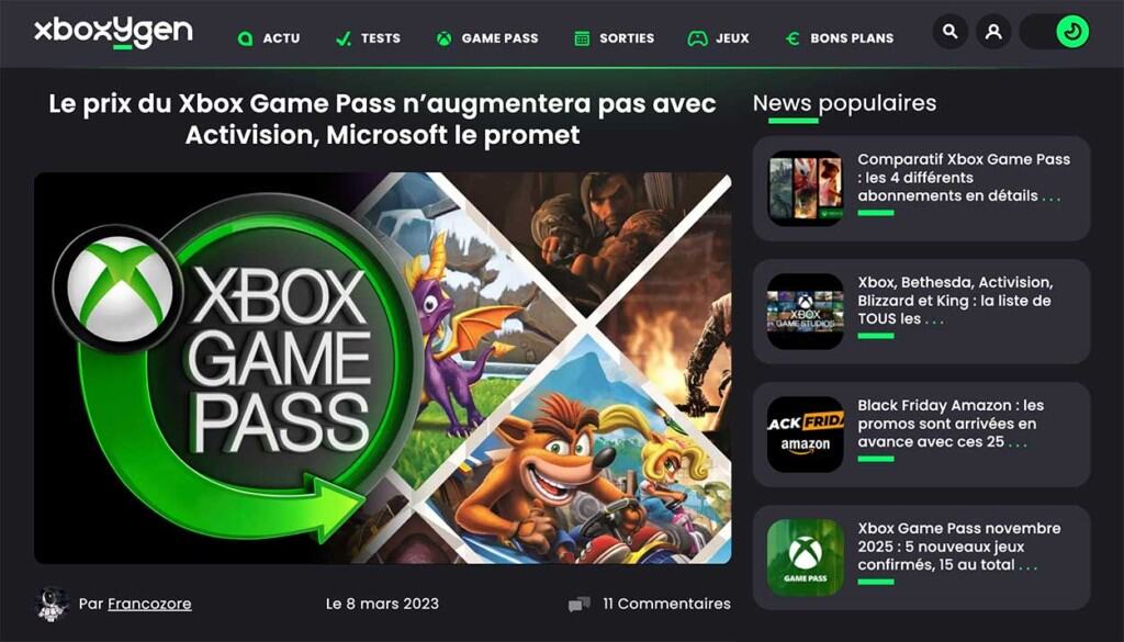 Xbox Game Pass prix