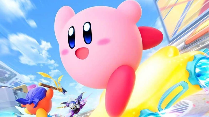 Le visuel officiel de Kirby Air Riders