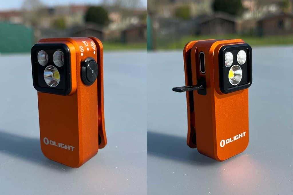 La Olight Oclip Pro S vue sous différents angles