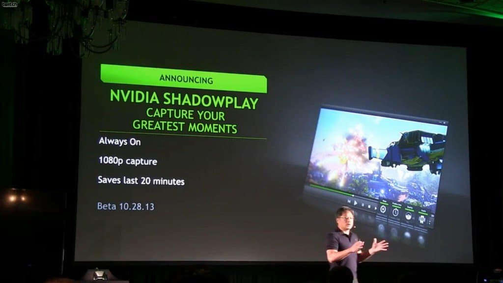 Nvidia Shadowplay : La présentation lors de la conférence Nvidia