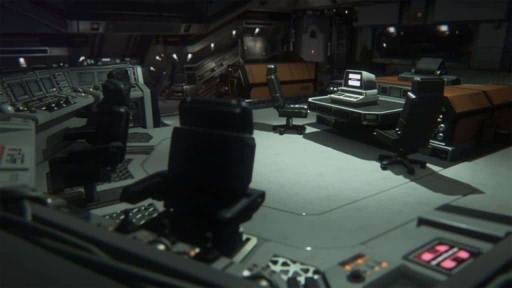 Alien Isolation - Le vaisseau pleins de gadgets "futuristes" selon la vision des années 80