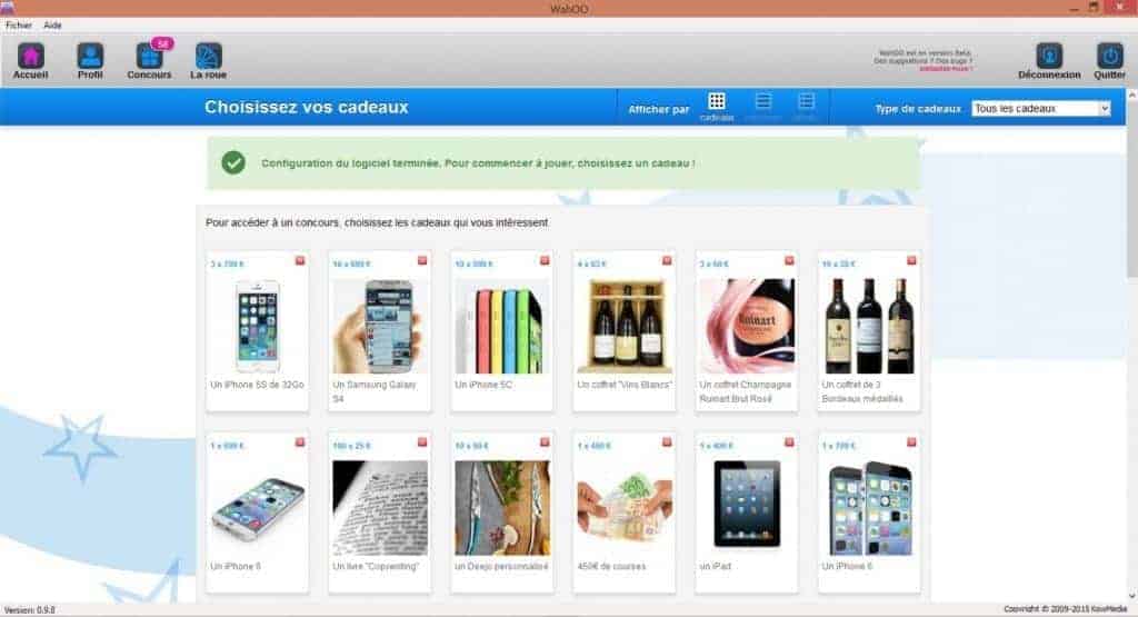 WahOO - Il ne reste plus qu'à faire votre choix parmi les offres