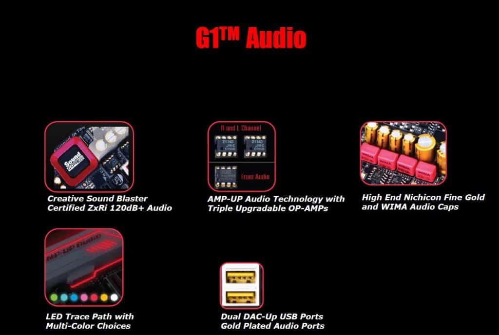 Gigabyte Z170X - Partie audio très soignée