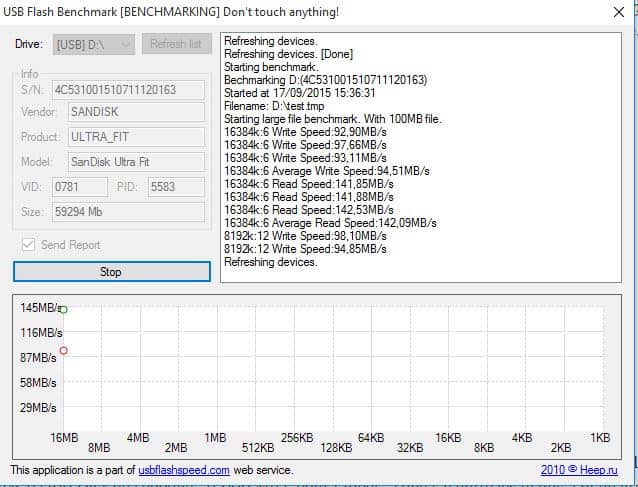 SanDisk Ultra Fit - des performances honorables