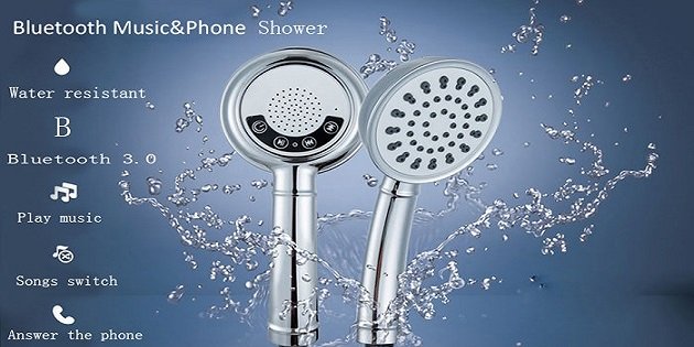 pommeau de douche bluetooth