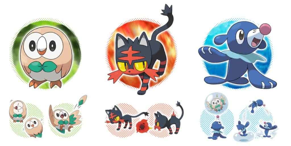 Pokemon Lune - Les nouveaux starters sont mignons tout pleins.