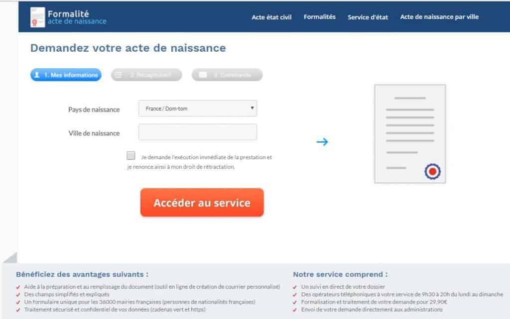 Le service d'acte de naissance en ligne est disponible dès maintenant !