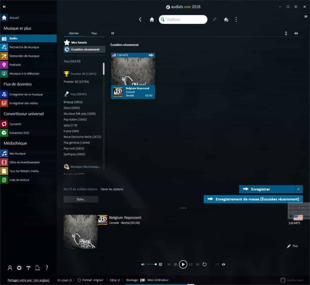 Audials One 2018 - Enregistrer une radio et découper les chansons