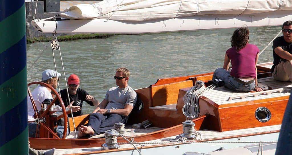 Daniel Craig à Venise, tournage Casino Royale.