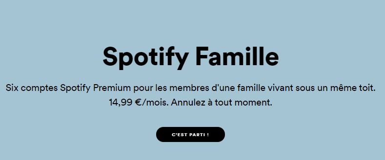 Spotify Famille - une offre très intéressante