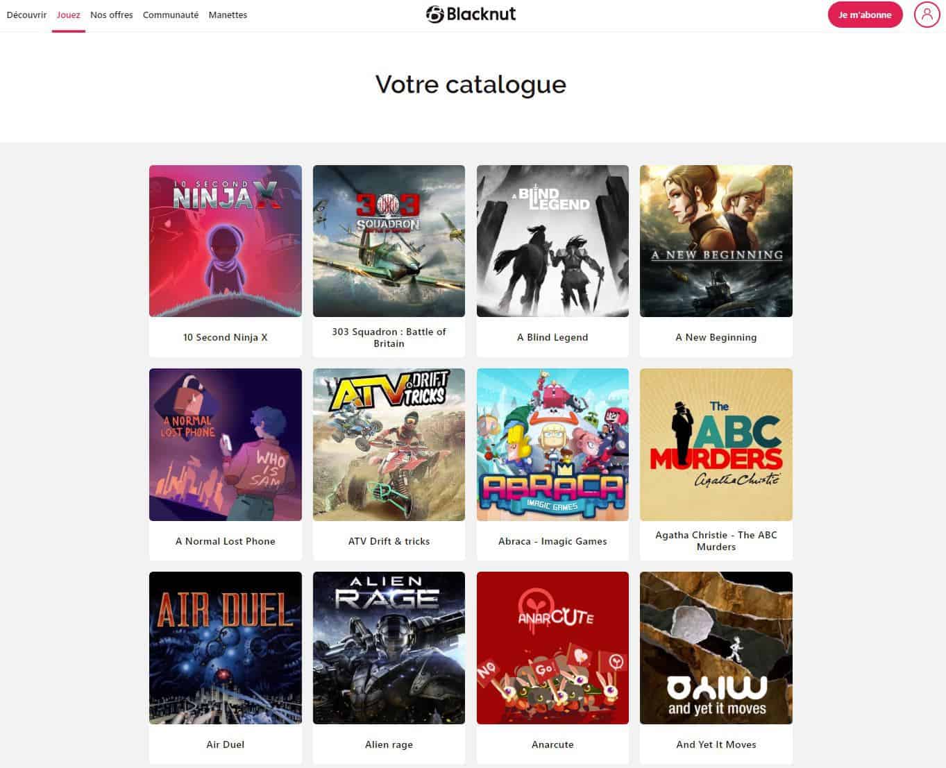 320 jeux composent le catalogue