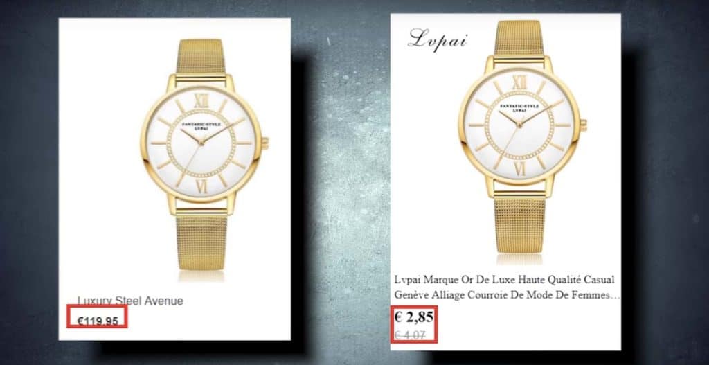 Attention aux fausses promotions capables de vous vendre une montre d'Aliexpress pour un objet de luxe