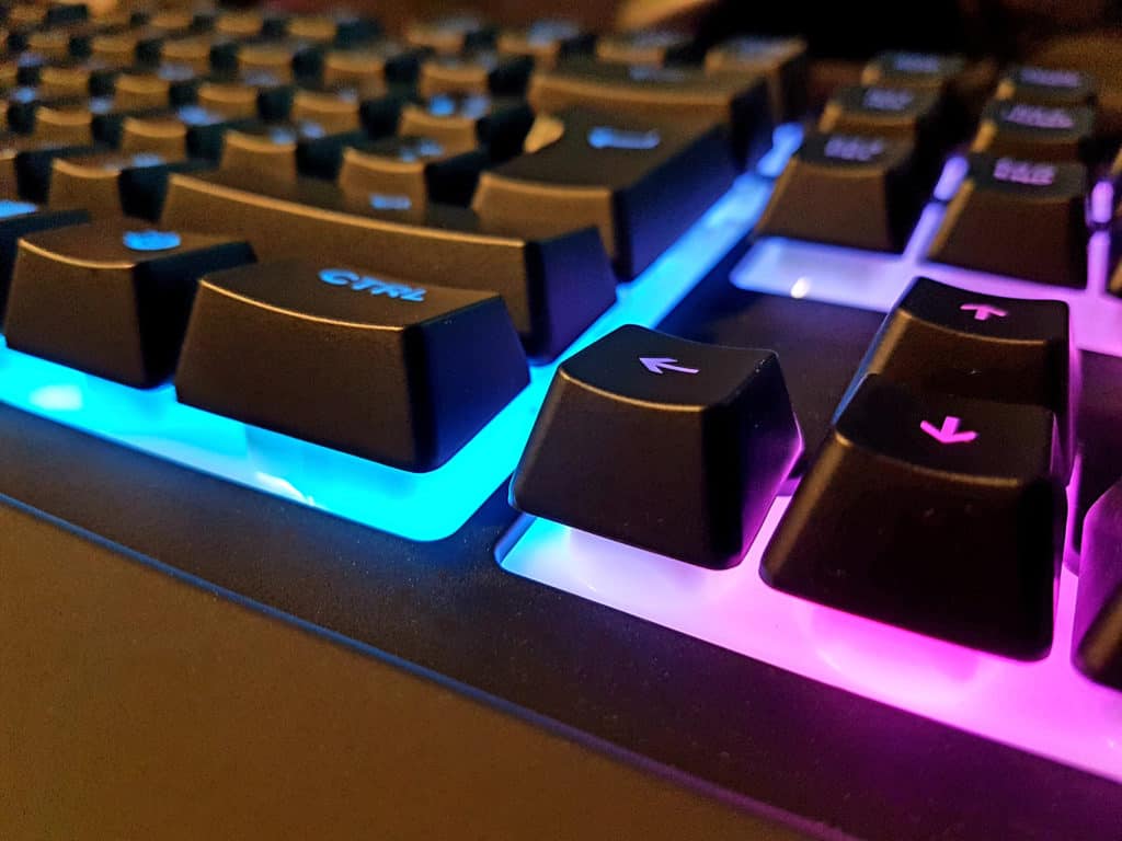 Gros plan sur la membrane du SteelSeries Apex 3