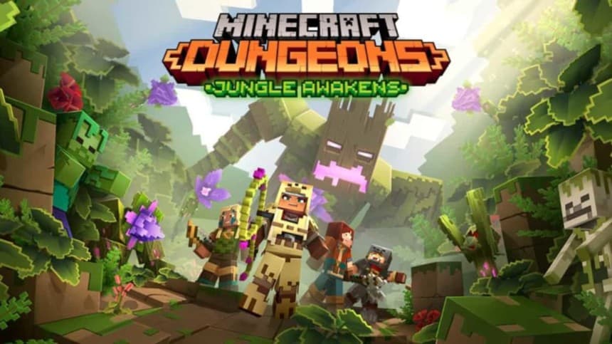 Minecraft Dungeons jungle awakens annonce DLC