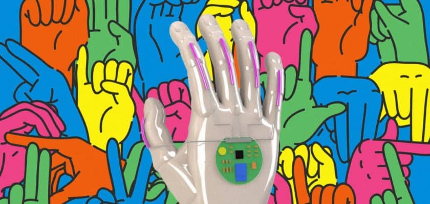 Gants UCLA traduction langue des signes
