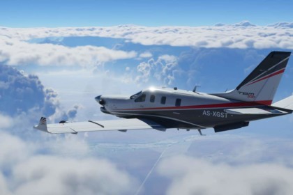 Un avion volant en altitude dans Flight Simulator 2020