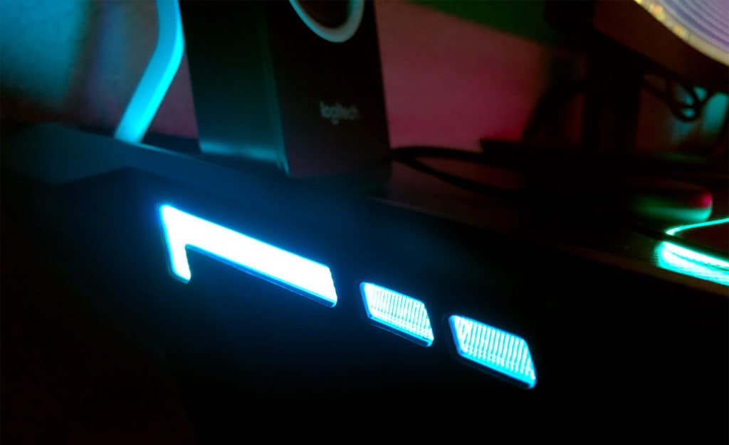 L'éclairage RGB du bureau Aerone Gamer Zero